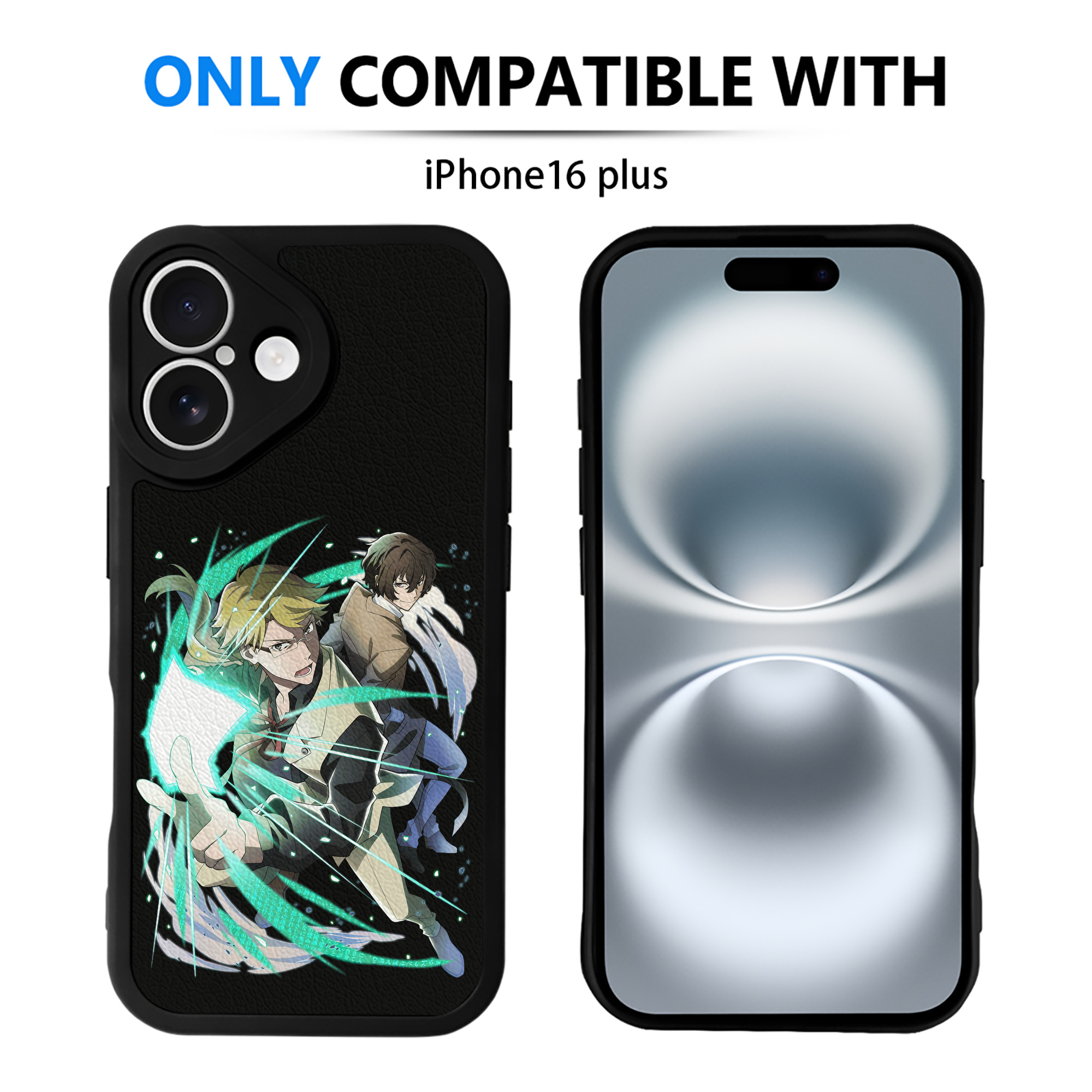 （画像用） 文豪ストレイドッグス Bungo Stray Dogs 【iPhone 16シリーズ対応】シリコンスマホケース（レザー調） 材質：シリコン